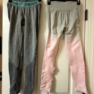 Gymshark Heather Gray Legging and Pink Ombre Active Set